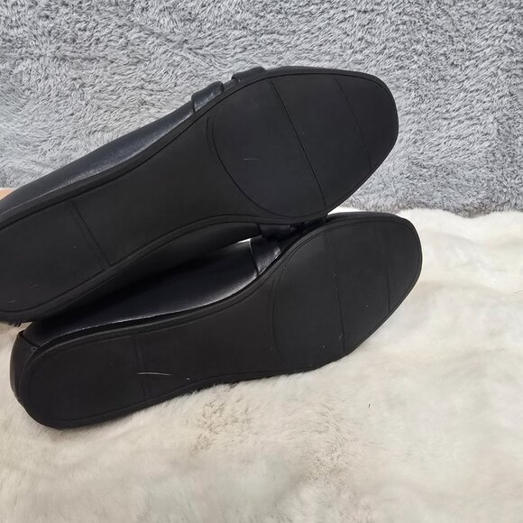 Easy Street Women's Betty Square Toe Flats Size 6 WW Extra Wide NEW Navy Office - Picture 5 of 9